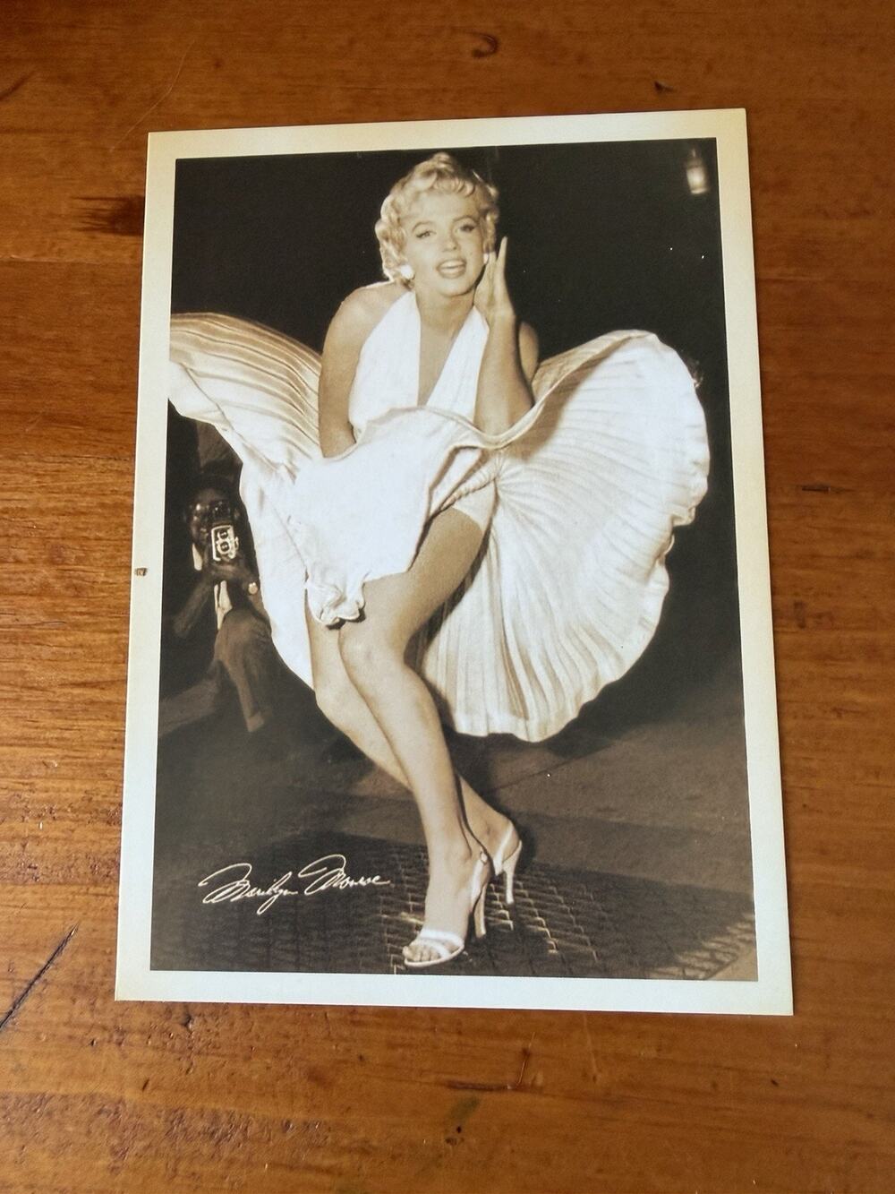 Marilyn Monroe Collectible Postcard Classic White Dress Hollywood Icon Photo